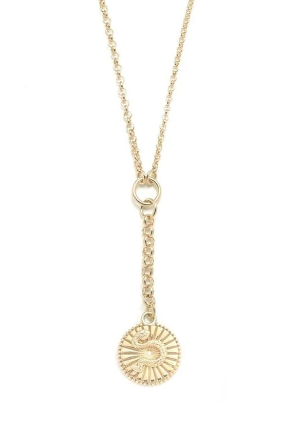 Foundrae 18k Gold Snake Small Belcher Extension Necklace - view 1