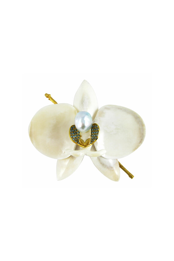 K. Brunini Jewels Small Orchid Pin