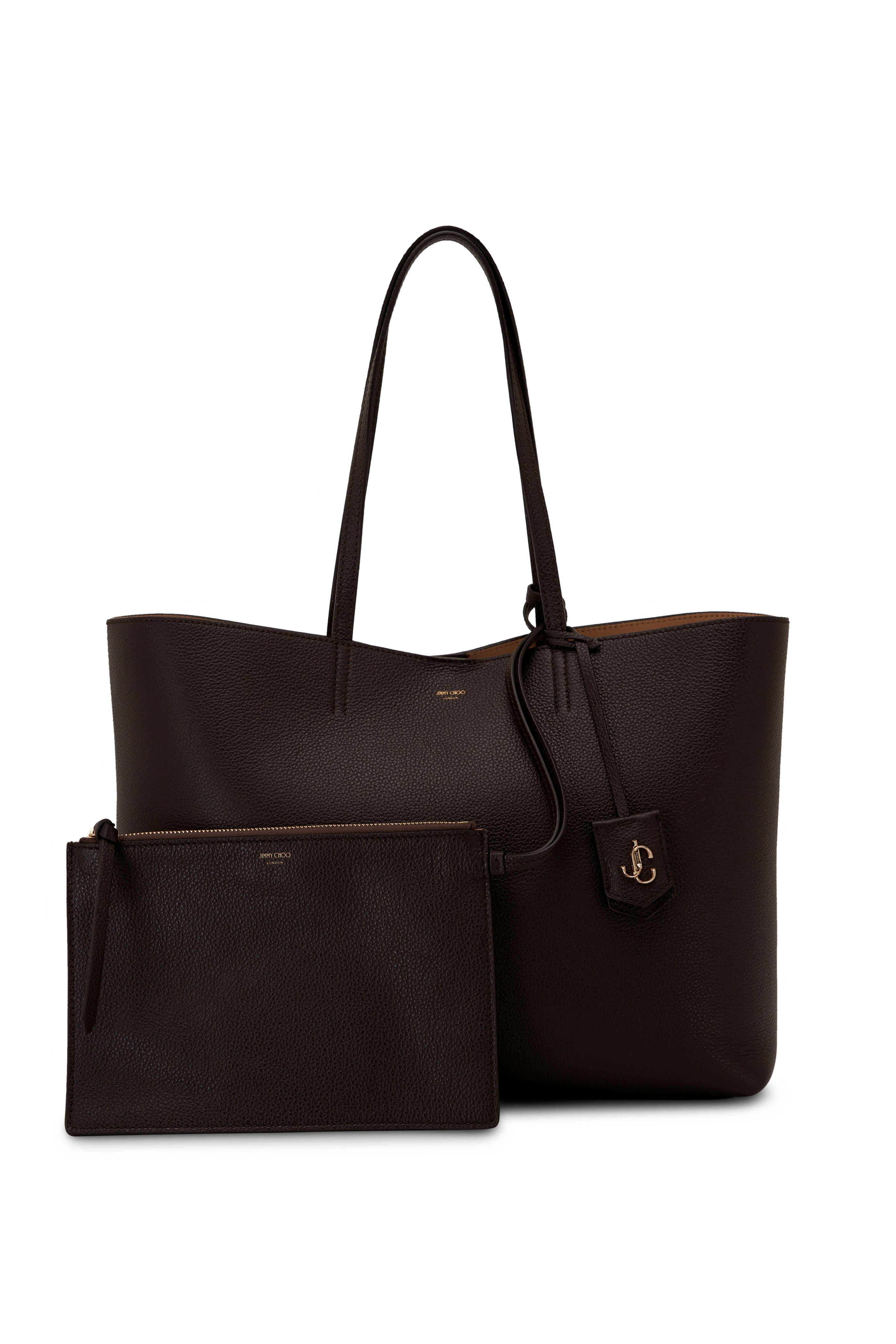 Jimmy Choo - Nine2Five East-West Coffee Leather Tote