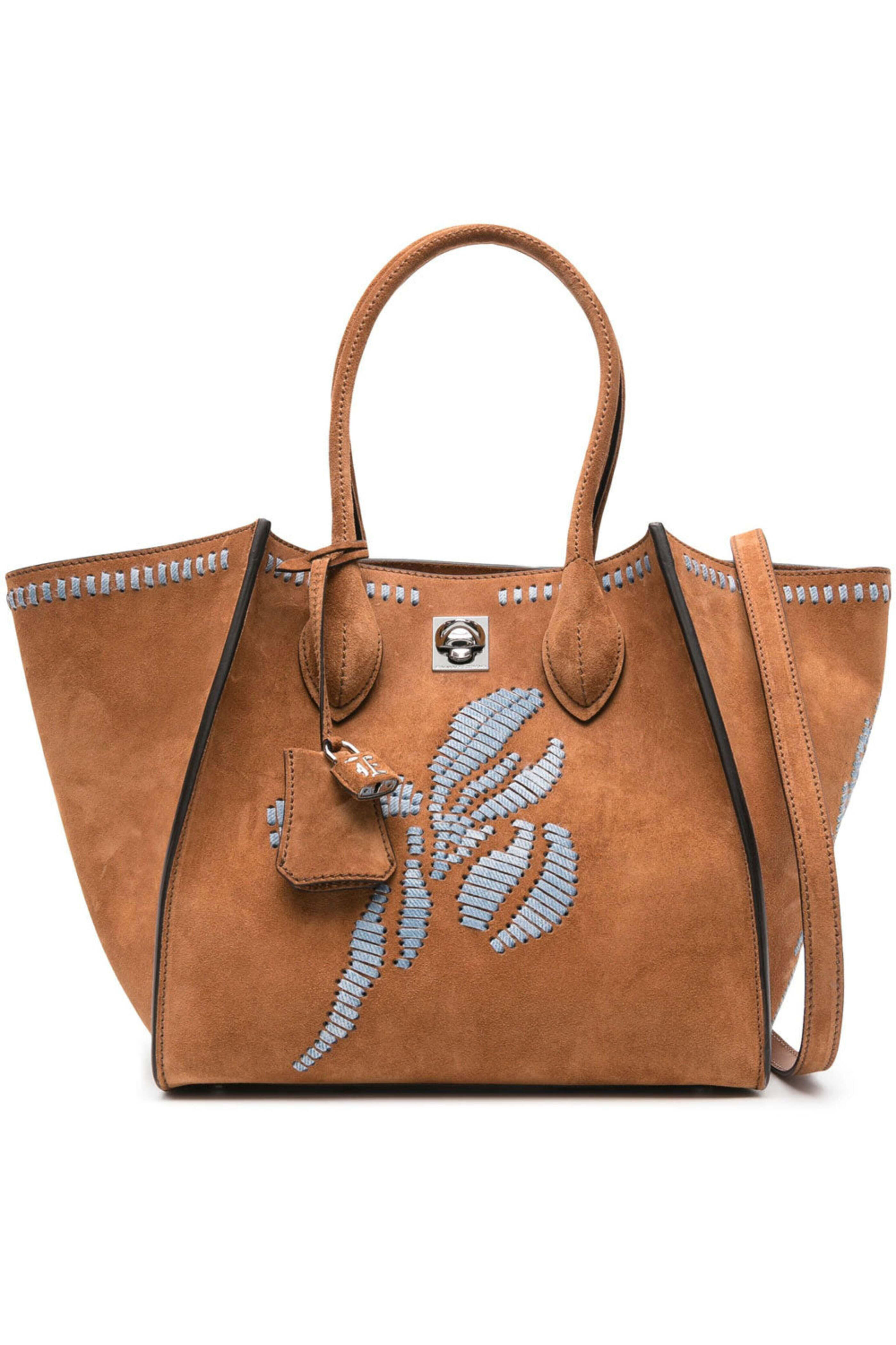 トートバッグ Ermanno Scervino Maggie Shopping Bag In Natural Shaded Ermanno Scervino Maggie Shopping Bag In Natural Shaded