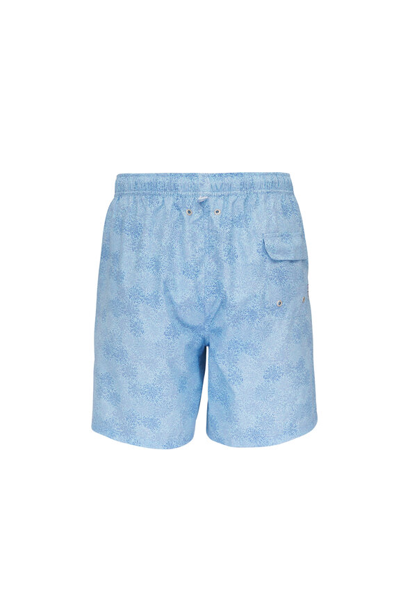 Peter Millar Seaport Blue Swim Trunks - view 2