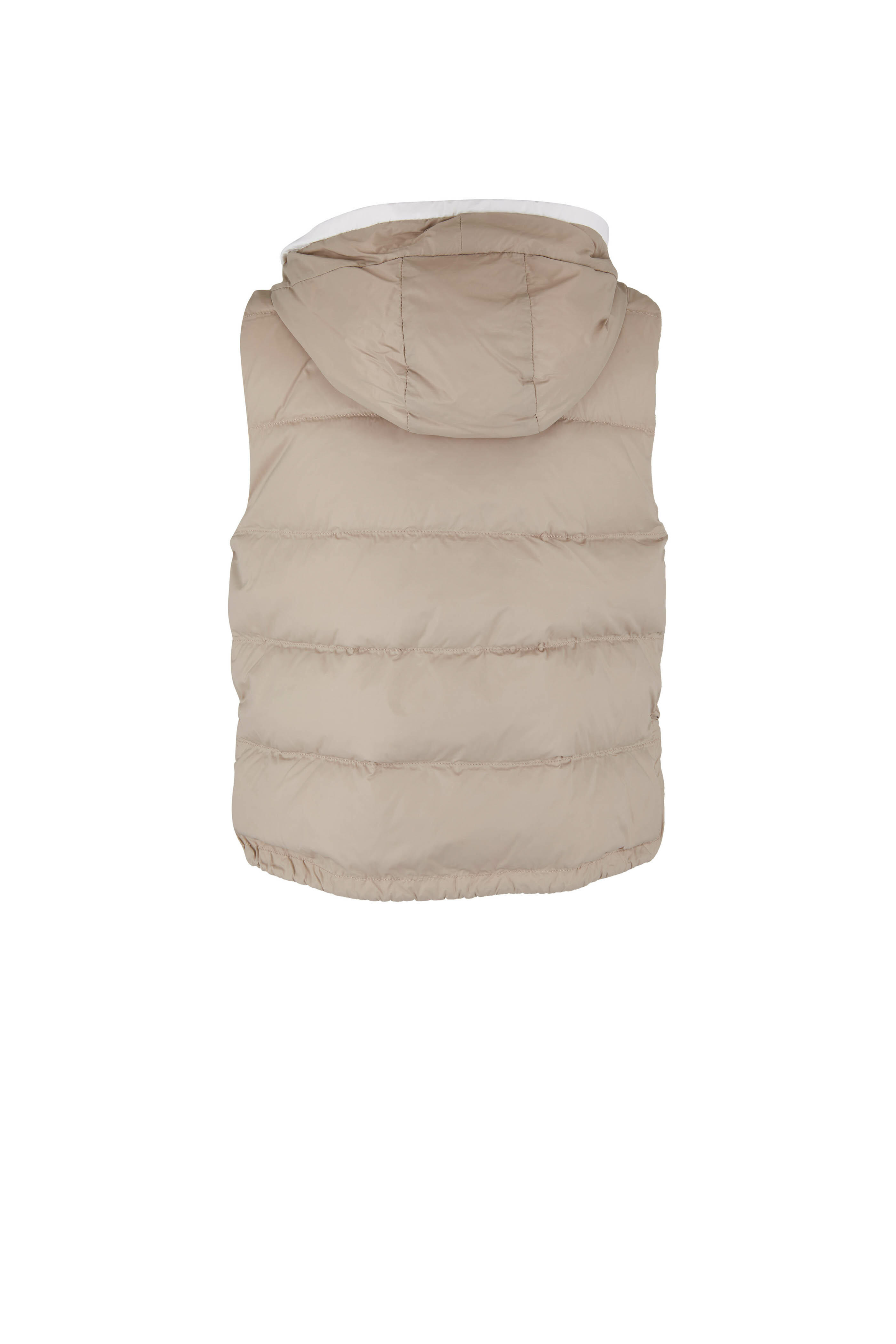 Brunello Cucinelli - Taupe Nylon Down Puffer Vest