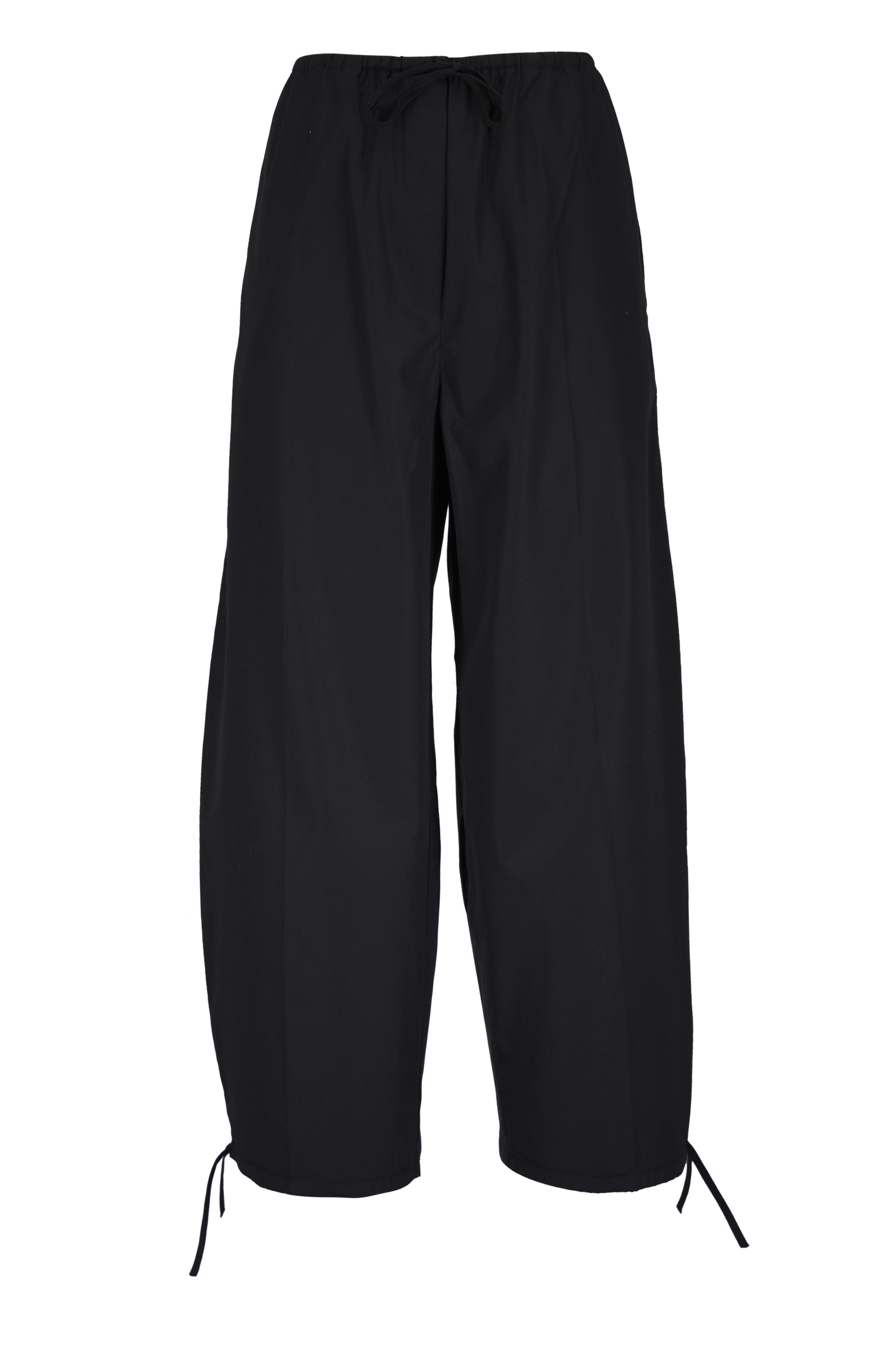 Totême - Black Drawstring Cotton Pant - view 1