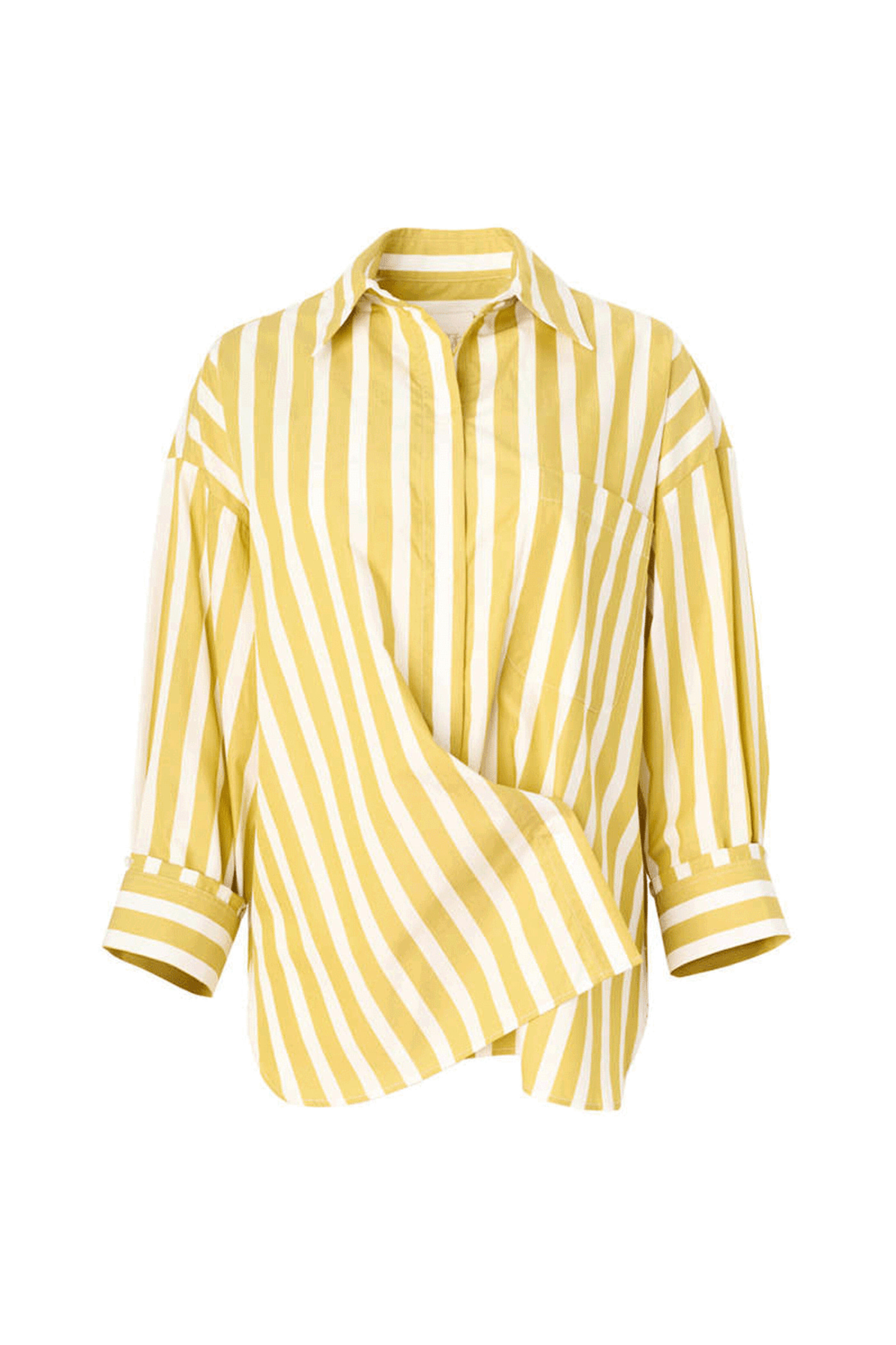 TWP - New Earl Awning Yellow Stripe Shirt