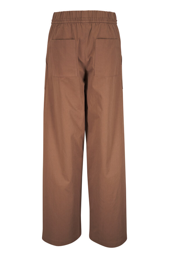 Vince Almondine Cotton Double Waist Drawstring Pant - view 4