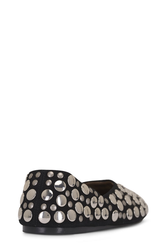 Khaite Jane Black Leather Stud Flat - view 4