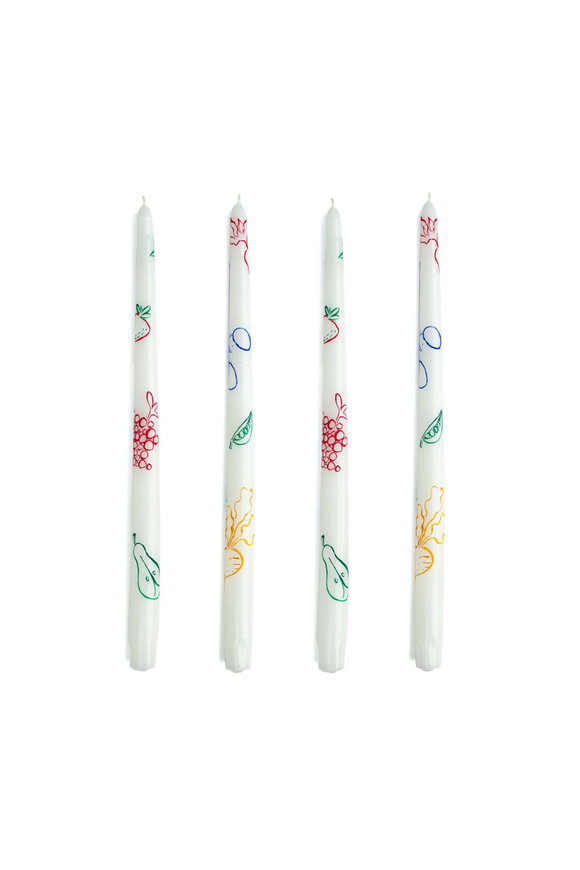 Misette Fête Fruits & Veggies Wax Taper Candles Set of 4