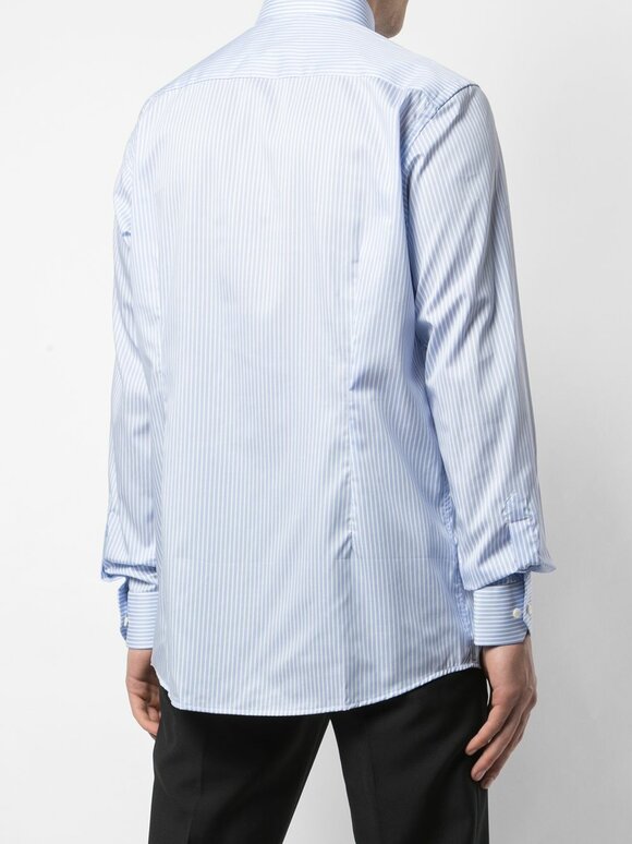 Eton - Light Blue Striped Contemporary Fit Sport Shirt