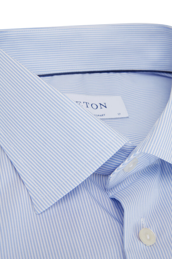 Eton - Light Blue Striped Dress Shirt