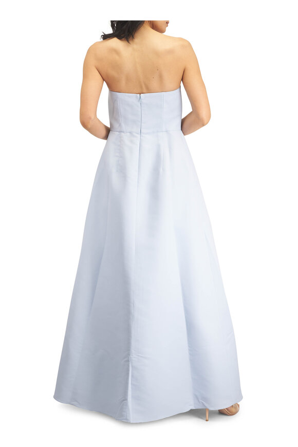 Sachin Babi Larisa Sky Blue Cascade Strapless Gown - view 3
