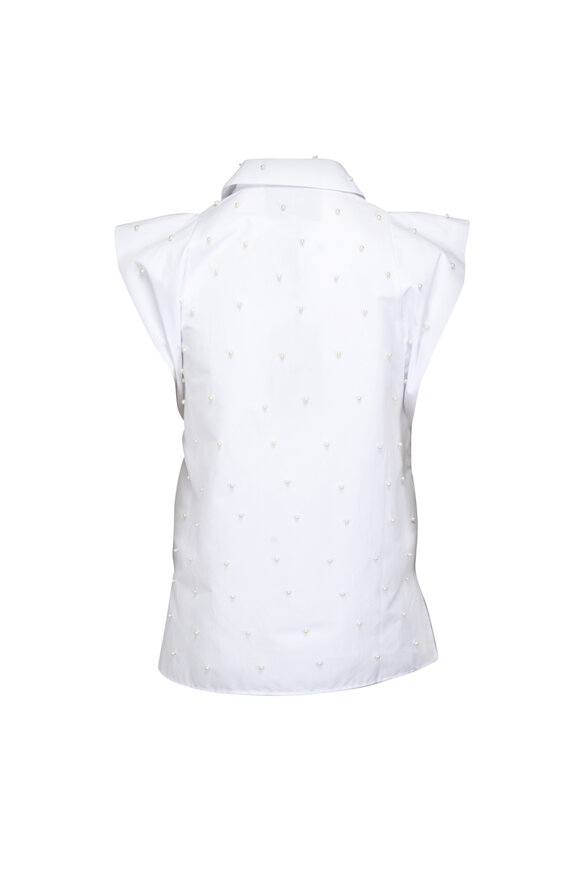 Theo The Label Astraea Pearl Embellished Sleeveless Blouse - view 2