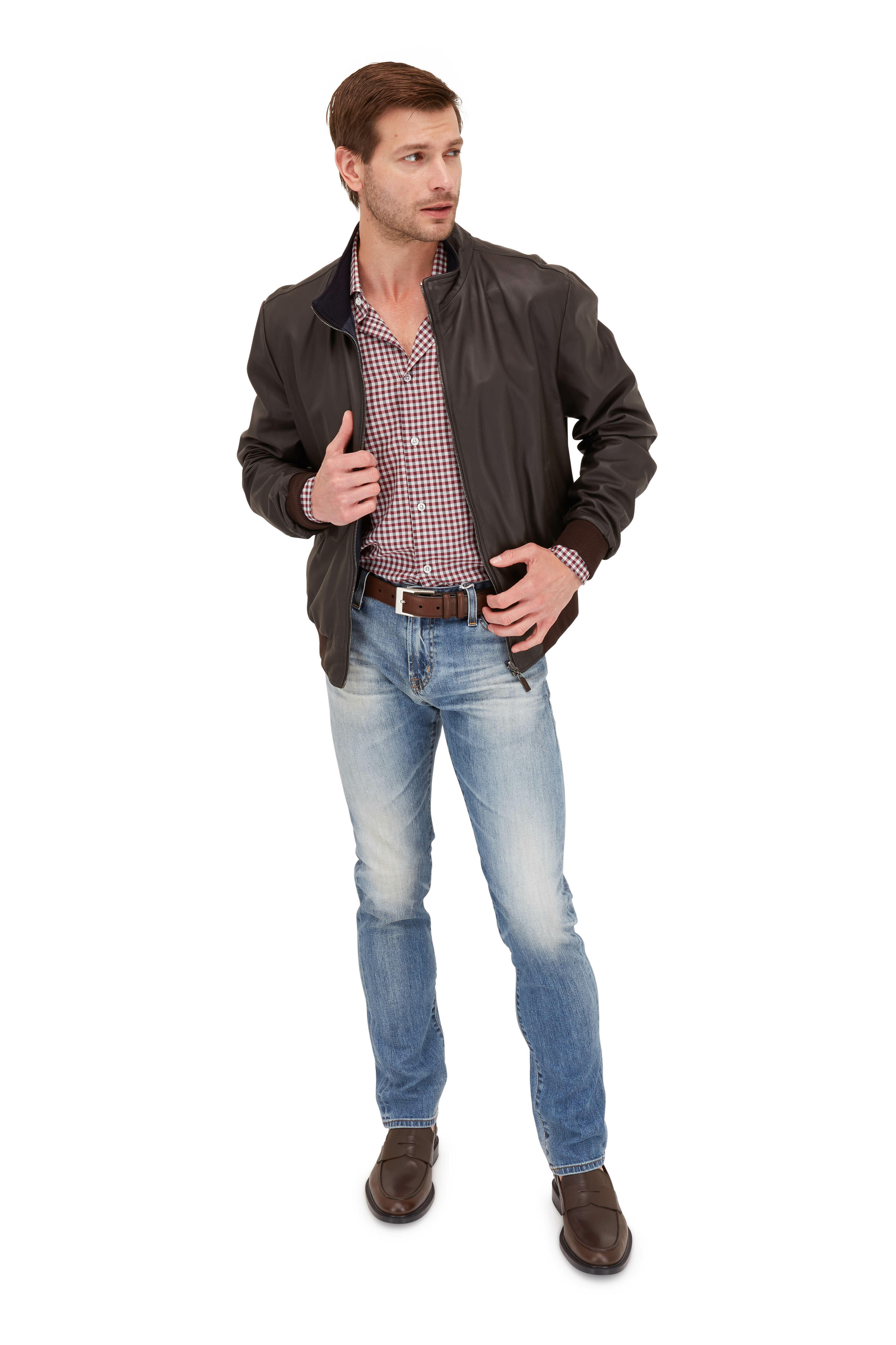 Reversible Leather Nylon Jacket - Men - Ready-to-Wear