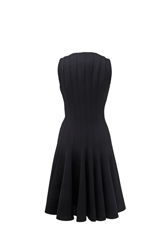 Akris - Black Front Zip Sleeveless Dress 
