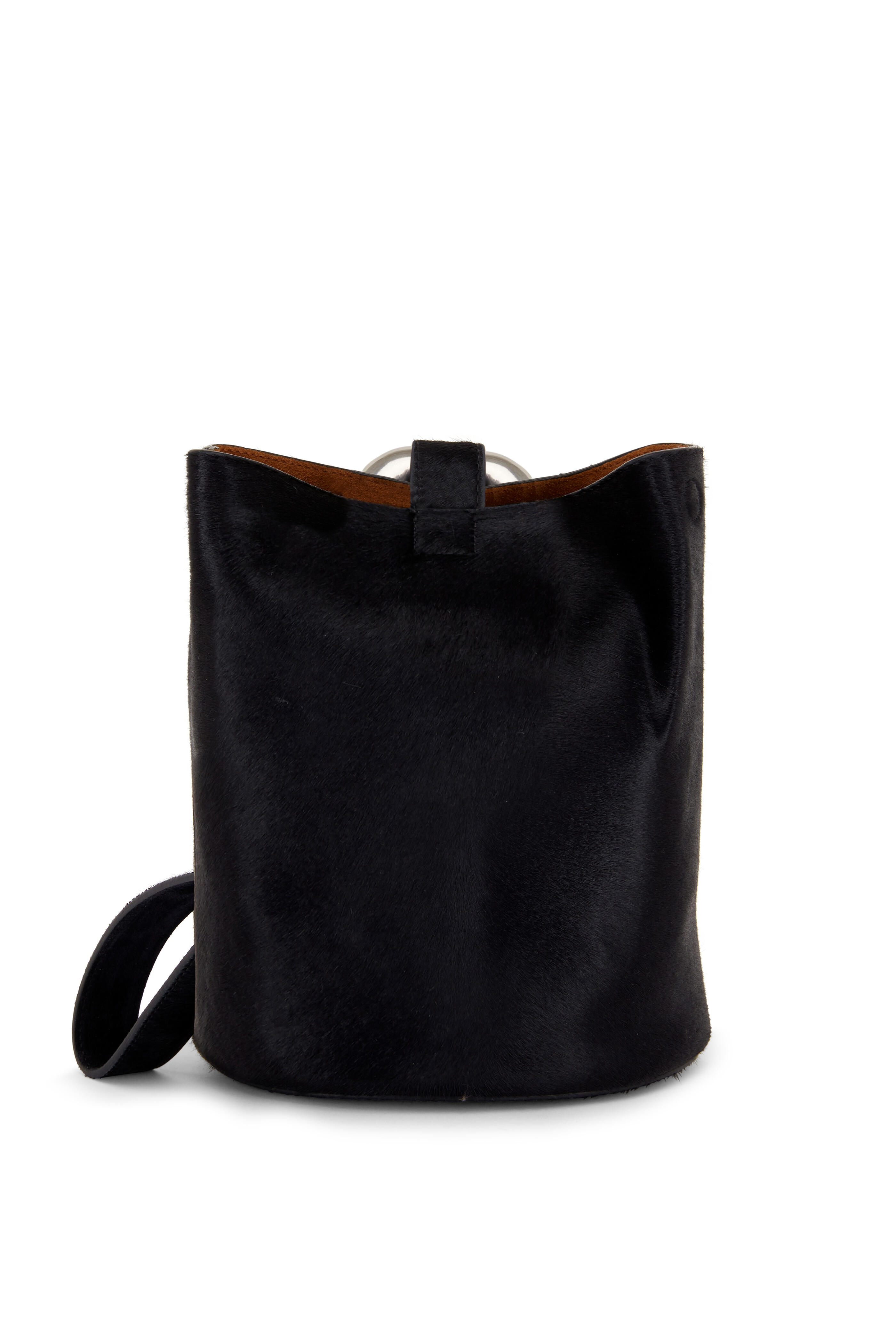 Bottega Veneta - Drop Bag Midnight Pony Hair Small Bucket Bag