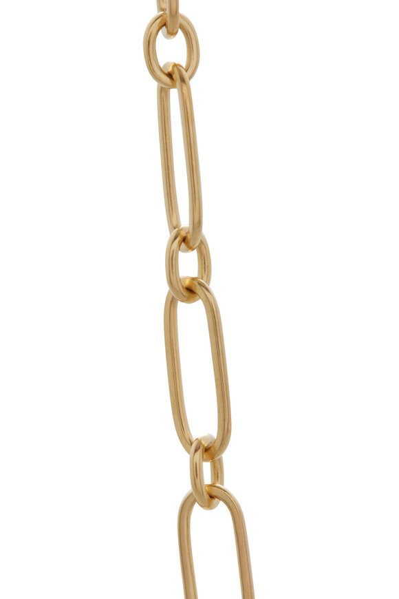 Caroline Ellen 20K Yellow Gold Large Link Necklace  - view 2