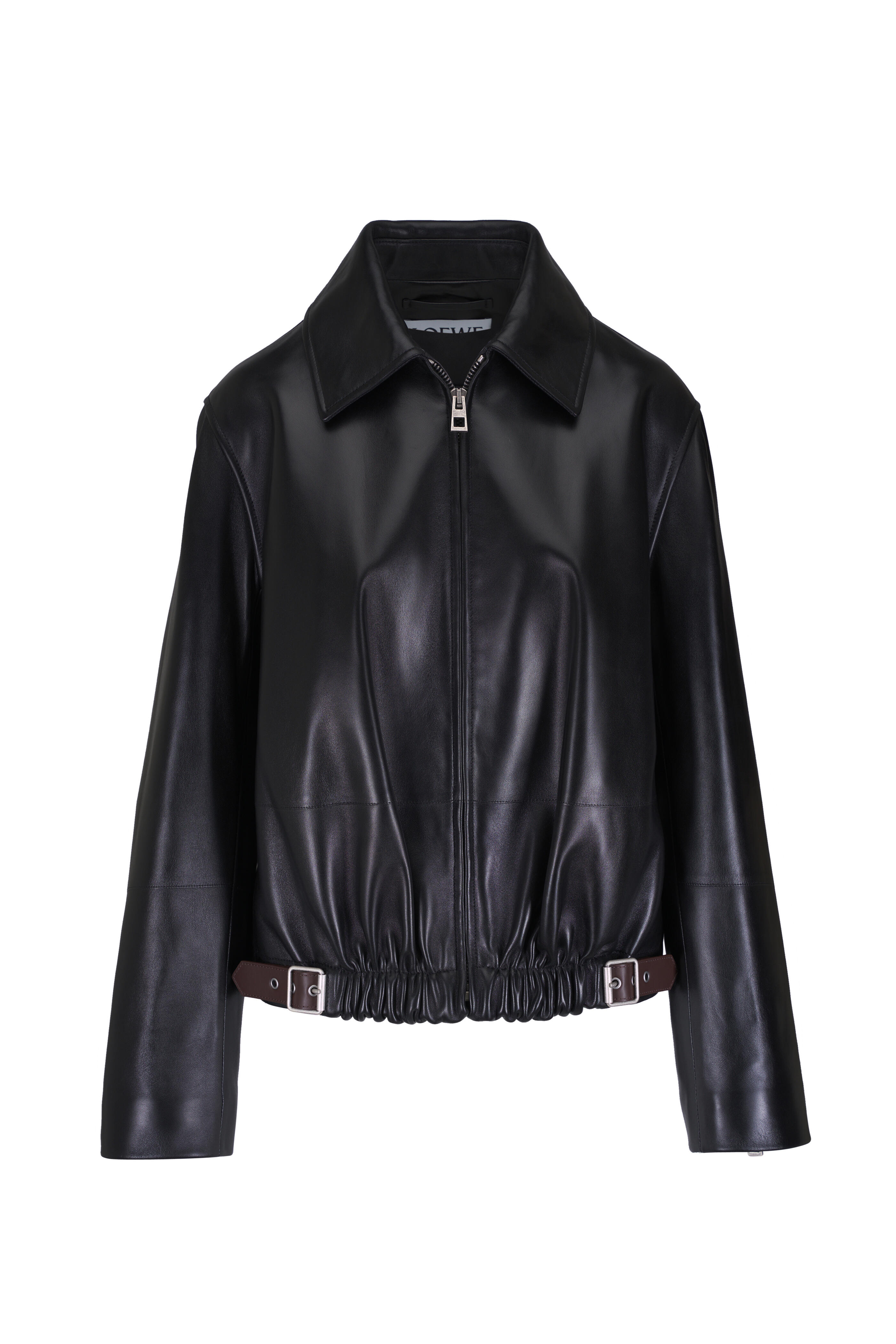 美品 LOEWE 極上ナッパレザー テーラードジャケット レディース ブラック Leather jacket in black - Loewe | Mytheresa