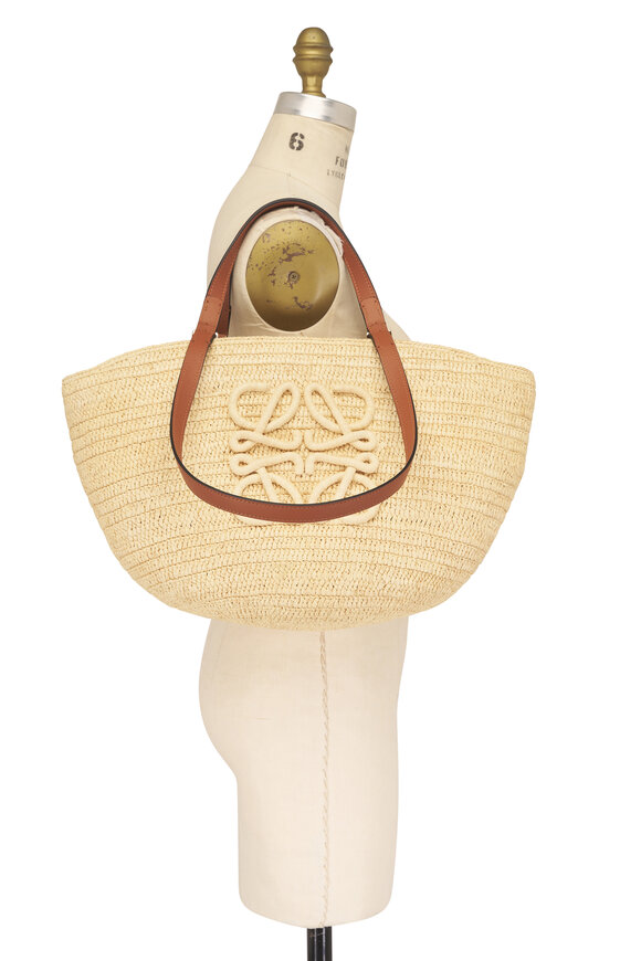 Loewe Medium Eclipse Natural Raffia Basket Bag - view 8