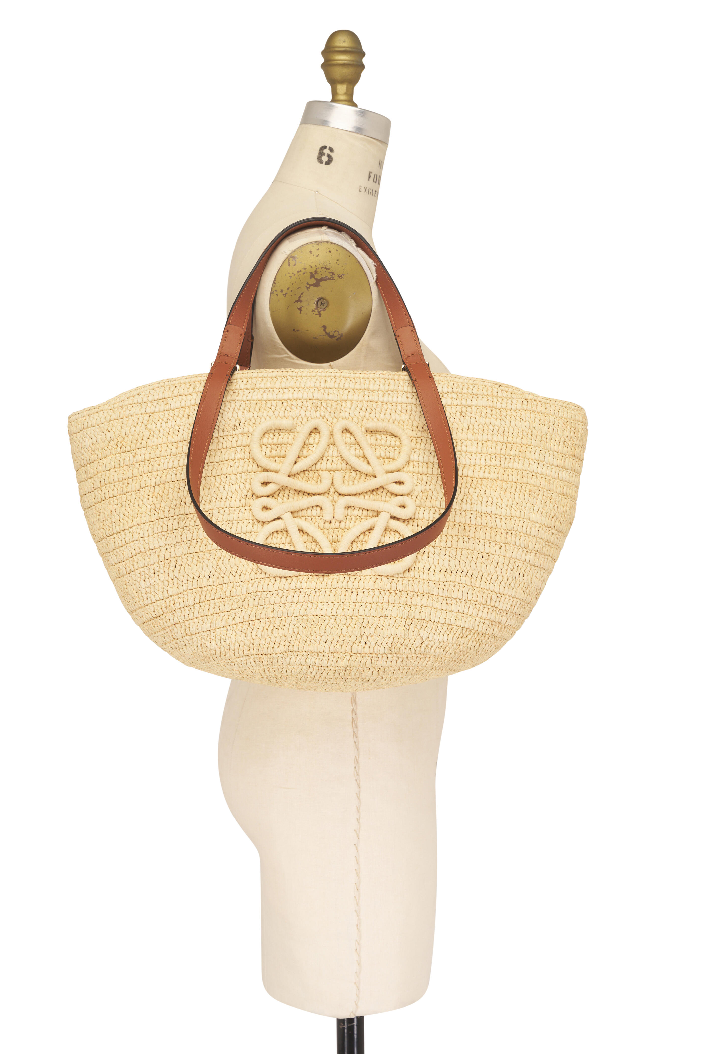 Loewe - Medium Eclipse Natural Raffia Basket Bag - view 8