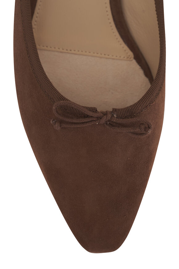 Veronica Beard - Catherine Cedar Suede Flat Mule 