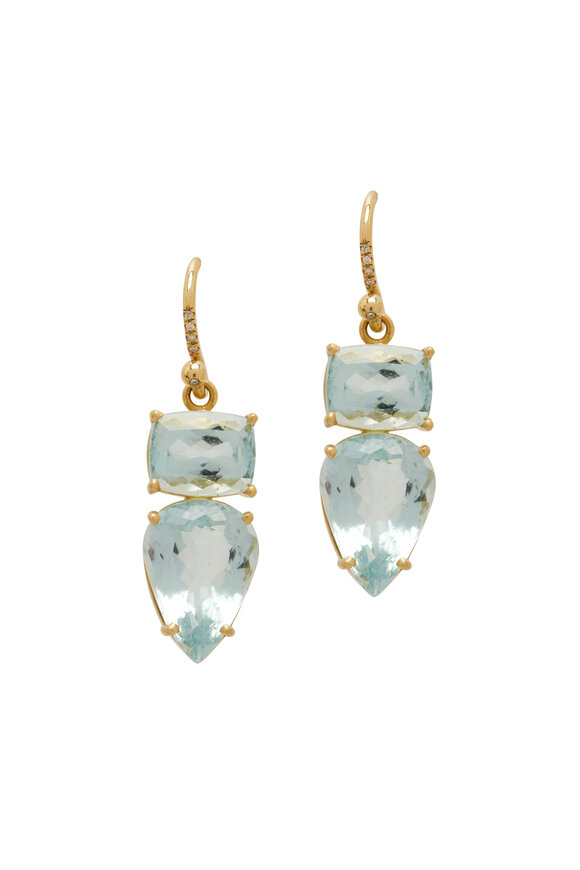 Irene Neuwirth Gemmy Gem Aquamarine & Diamond Earrings