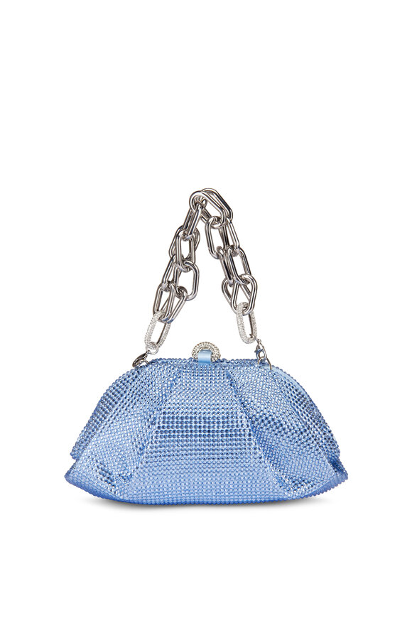 Judith Leiber Couture Gemma Light Blue Crystal Top Handle Clutch - view 1