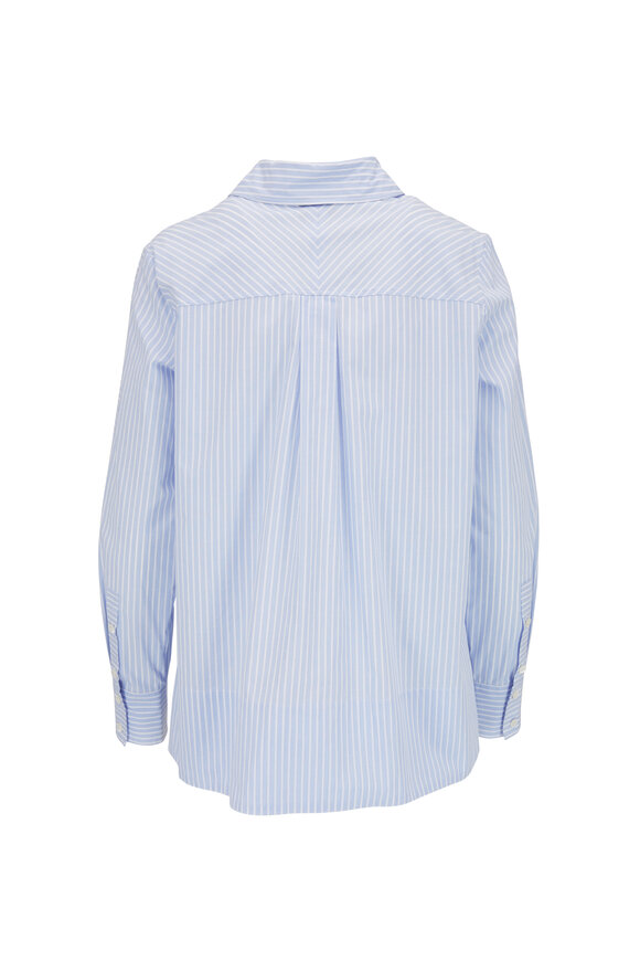 Bogner - Carissa Powder Blue Striped Button Down Shirt