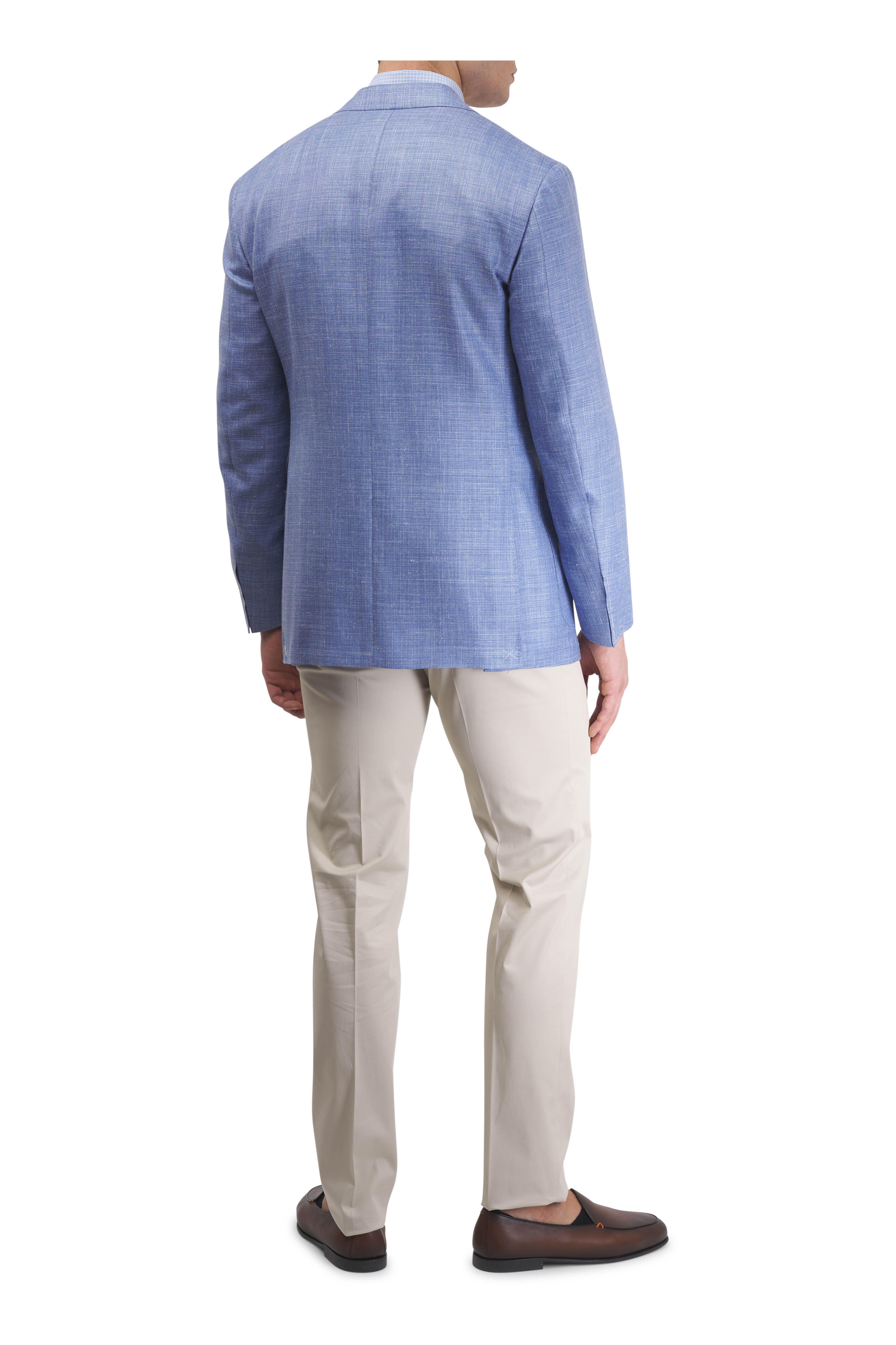 Canali - Kei Light Blue Wool, Silk & Linen Sportcoat