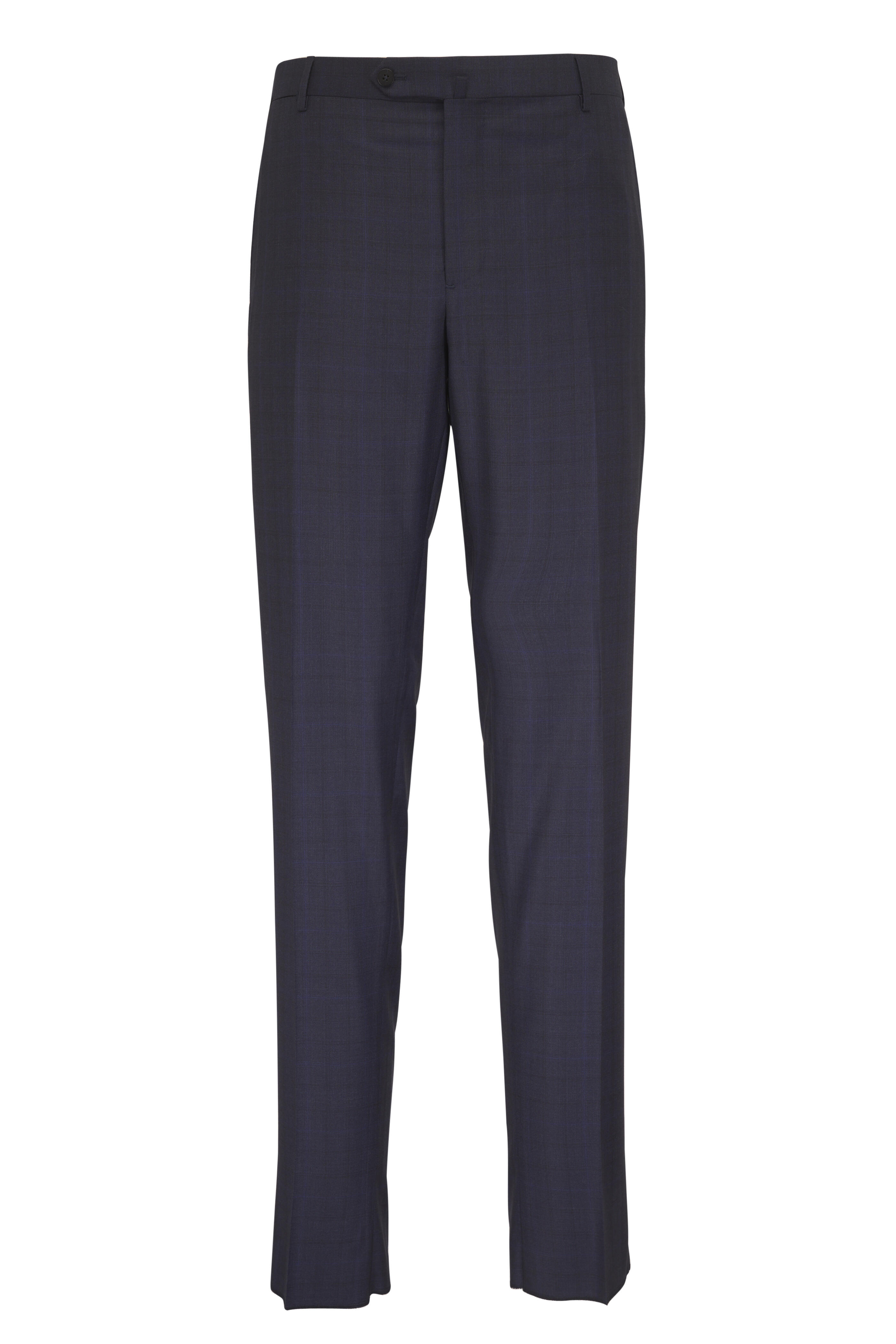Isaia - Navy Blue Wool Neat Suit - view 4