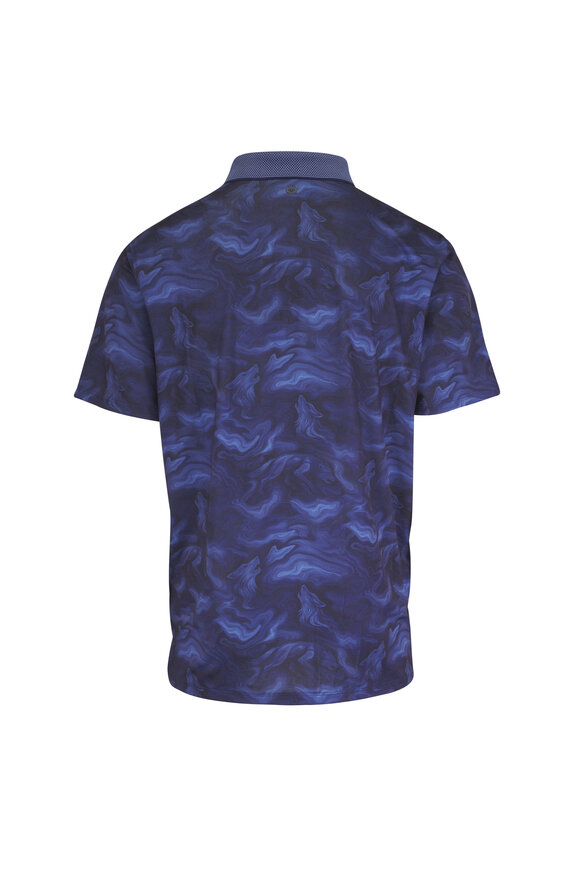 Greyson Maltese Blue Print Polo - view 2