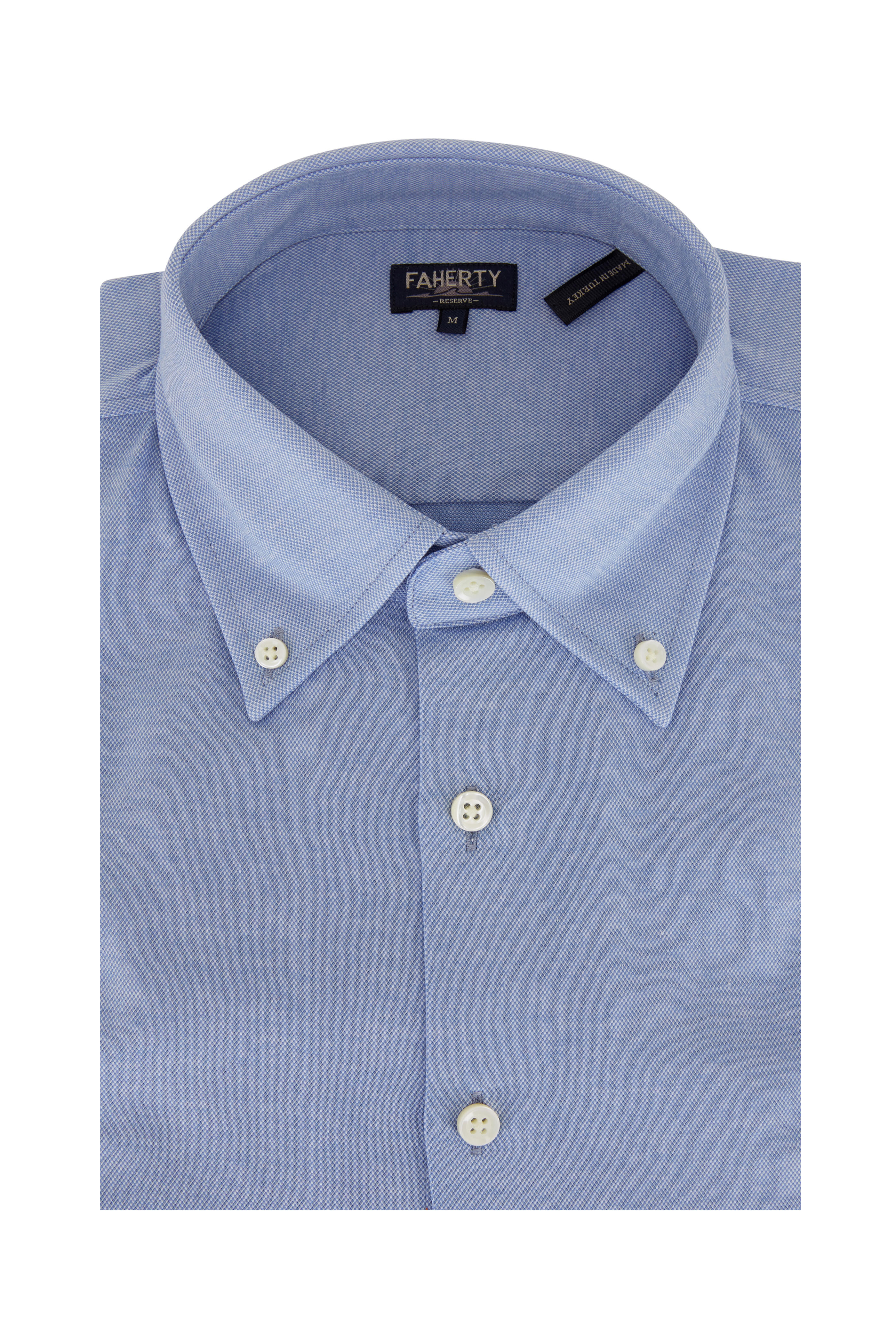 Faherty Brand - Reserve Blue Granite Piqué Button Down Shirt