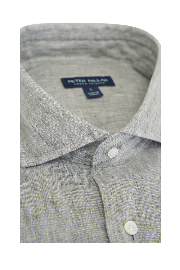 Peter Millar Astino Willow Check Linen Sport Shirt - view 5