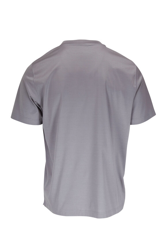 Eton - Light Gray Crewneck Slim Fit T-Shirt