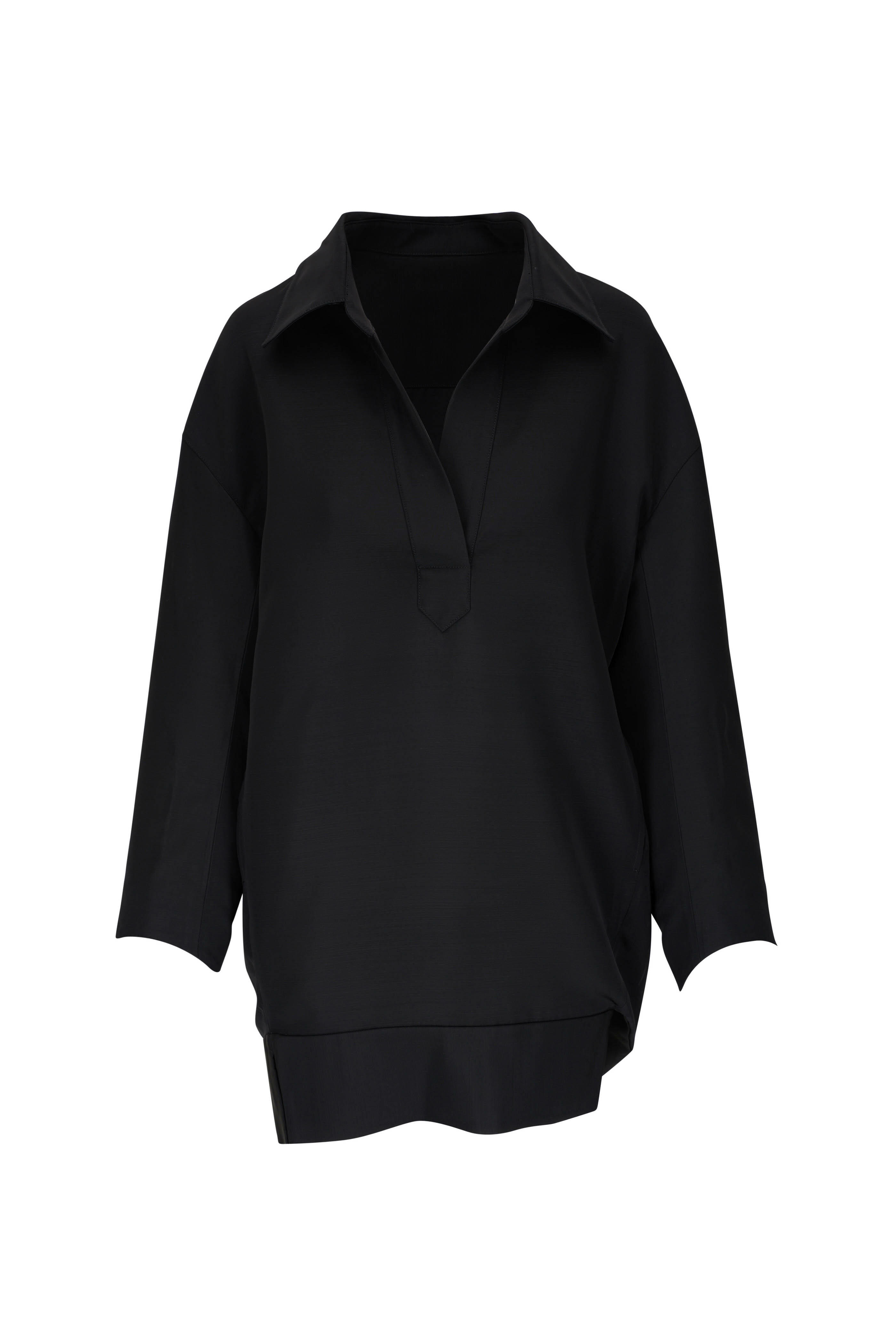 Khaite - Kal Black Shirt Dress | Mitchell Stores