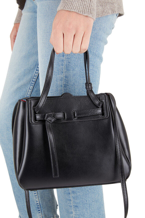 Loewe Lazo Black Glossy Leather Mini Bag - view 2