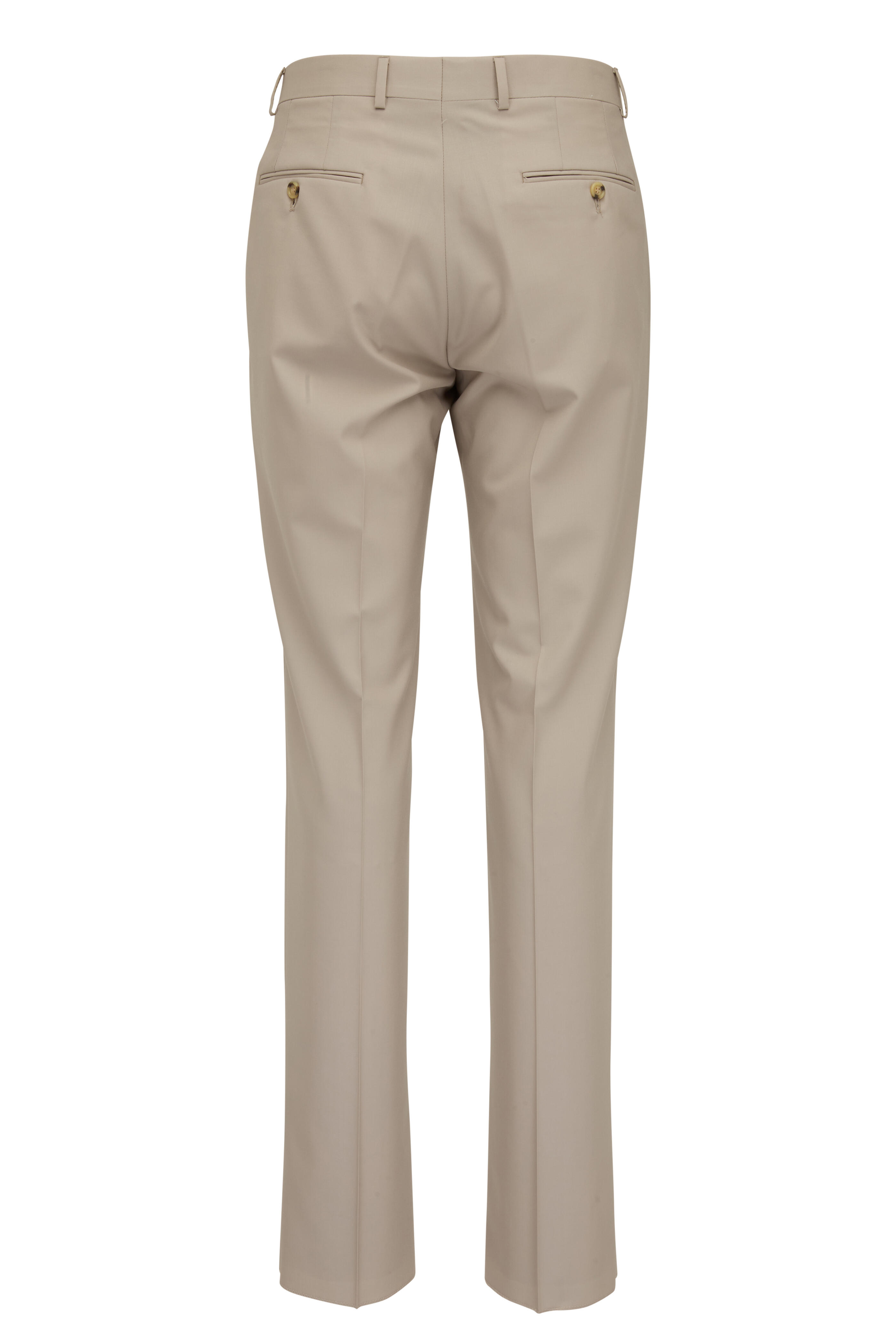 Samuelsohn - Tropical Beige Wool Pant | Mitchell Stores