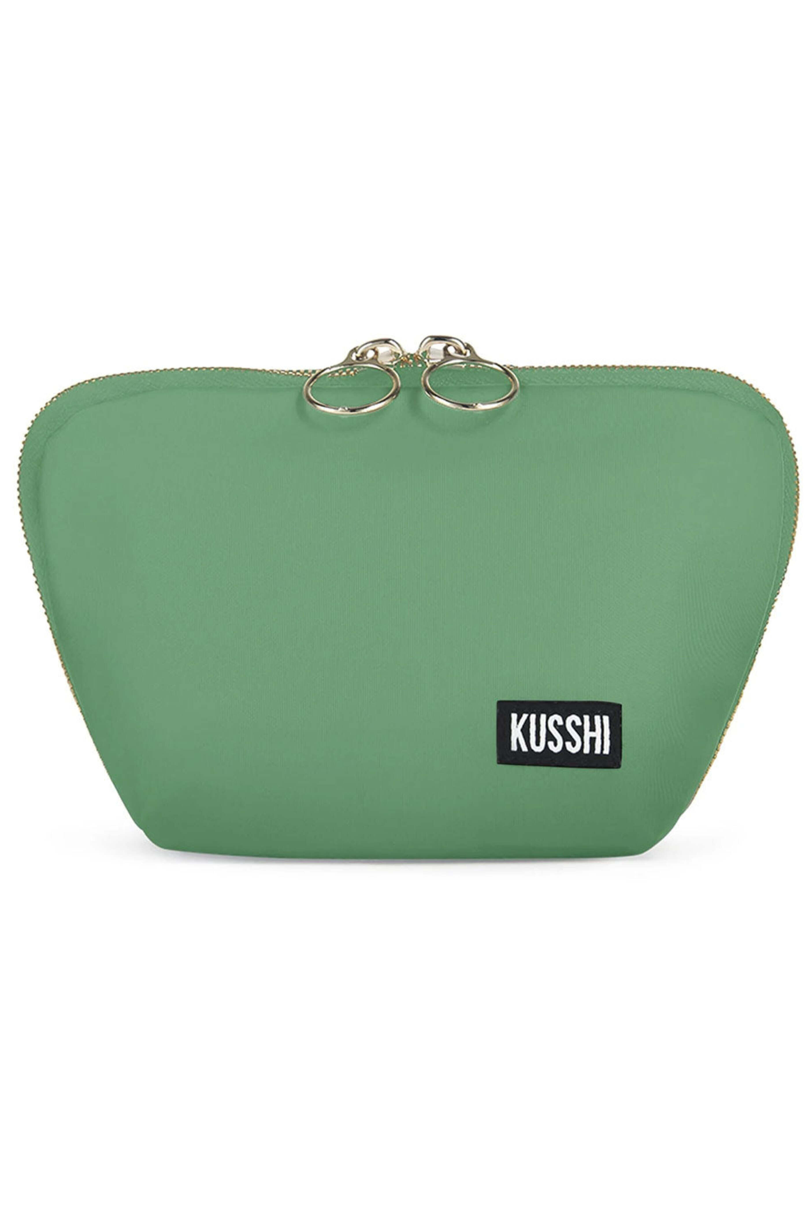 Kusshi - Small Everyday Makeup Bag in Green and Blue