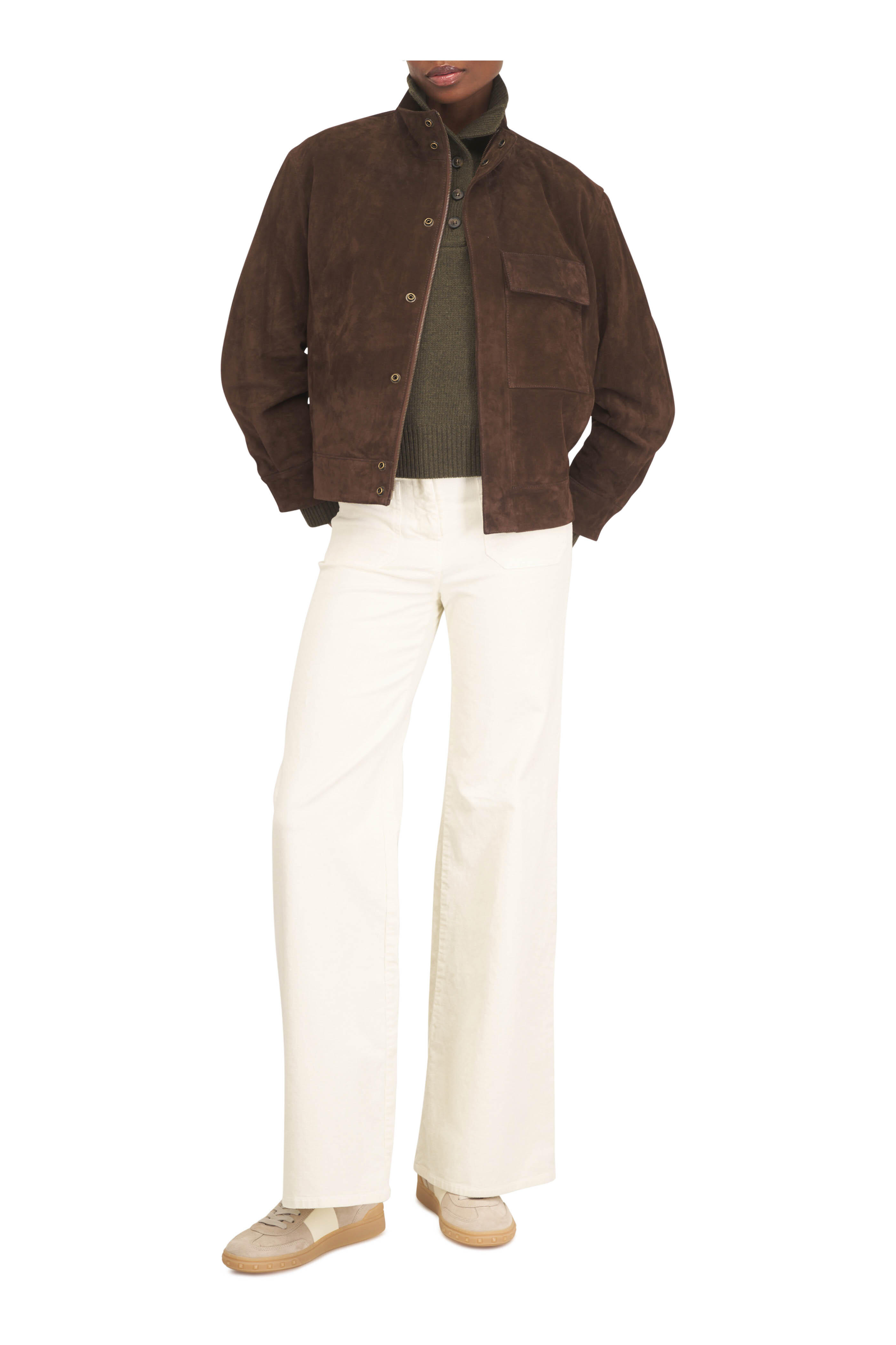 Nili Lotan - Cirque Chocolate Brown Suede Jacket - view 2