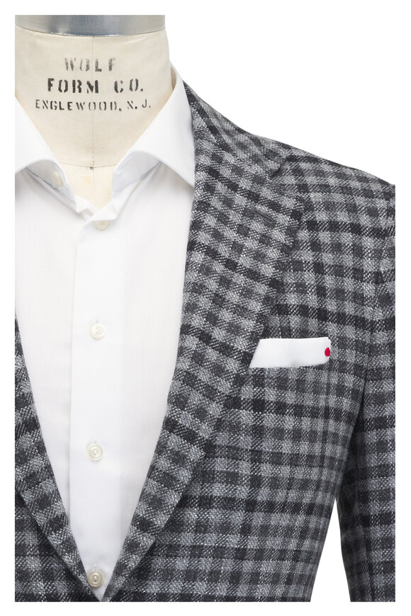 Kiton - Charcoal Gray Check Sportcoat 