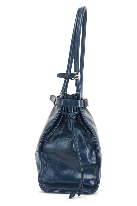 Prada - Medium Denim Soft Leather Handbag