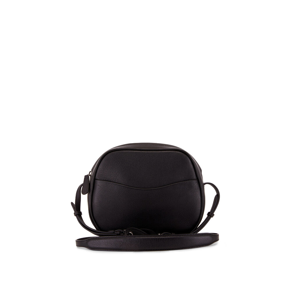 バッグ THE ROW The Row Leather Half Moon Bag in Black PLD | FWRD