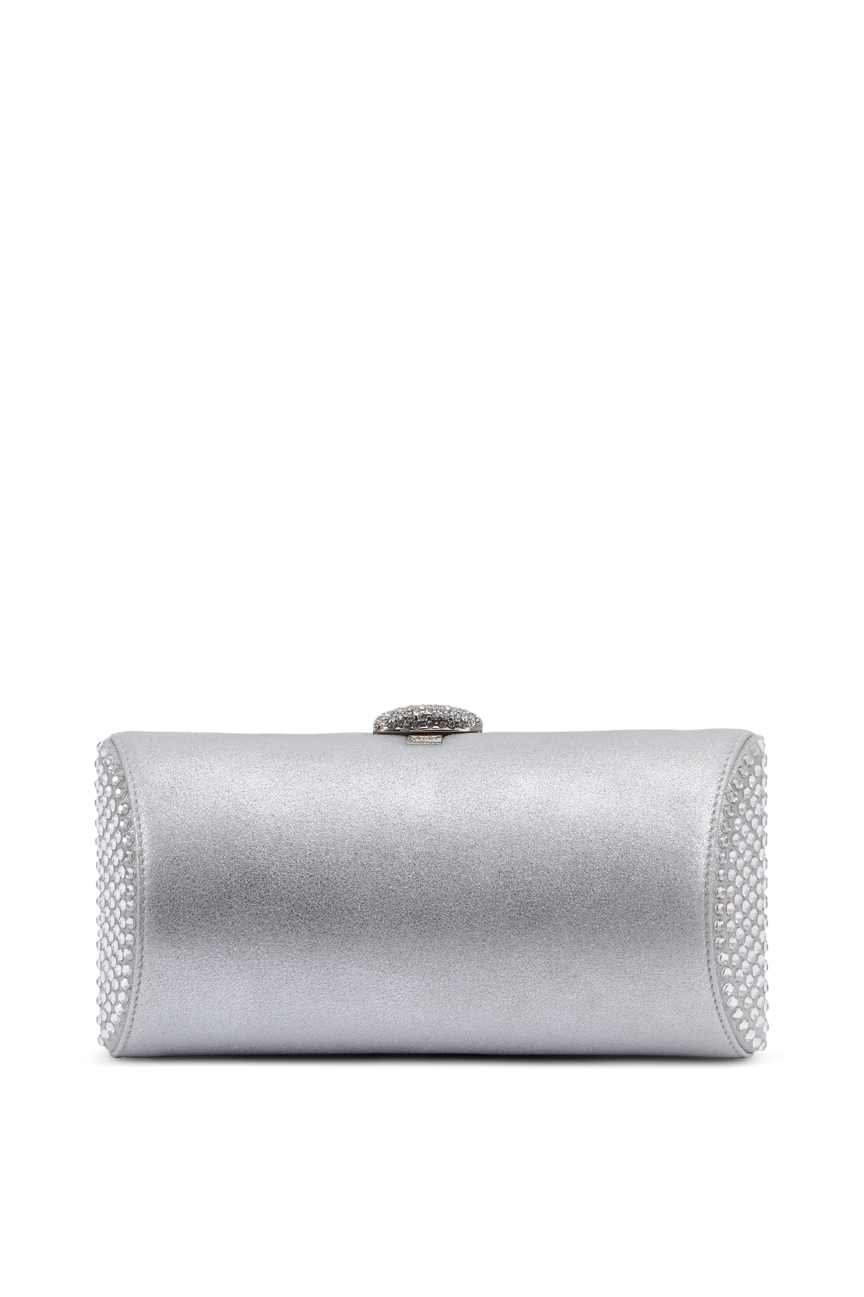 Rodo Firenze - Burma Metallic Silver Crystal Detail Clutch