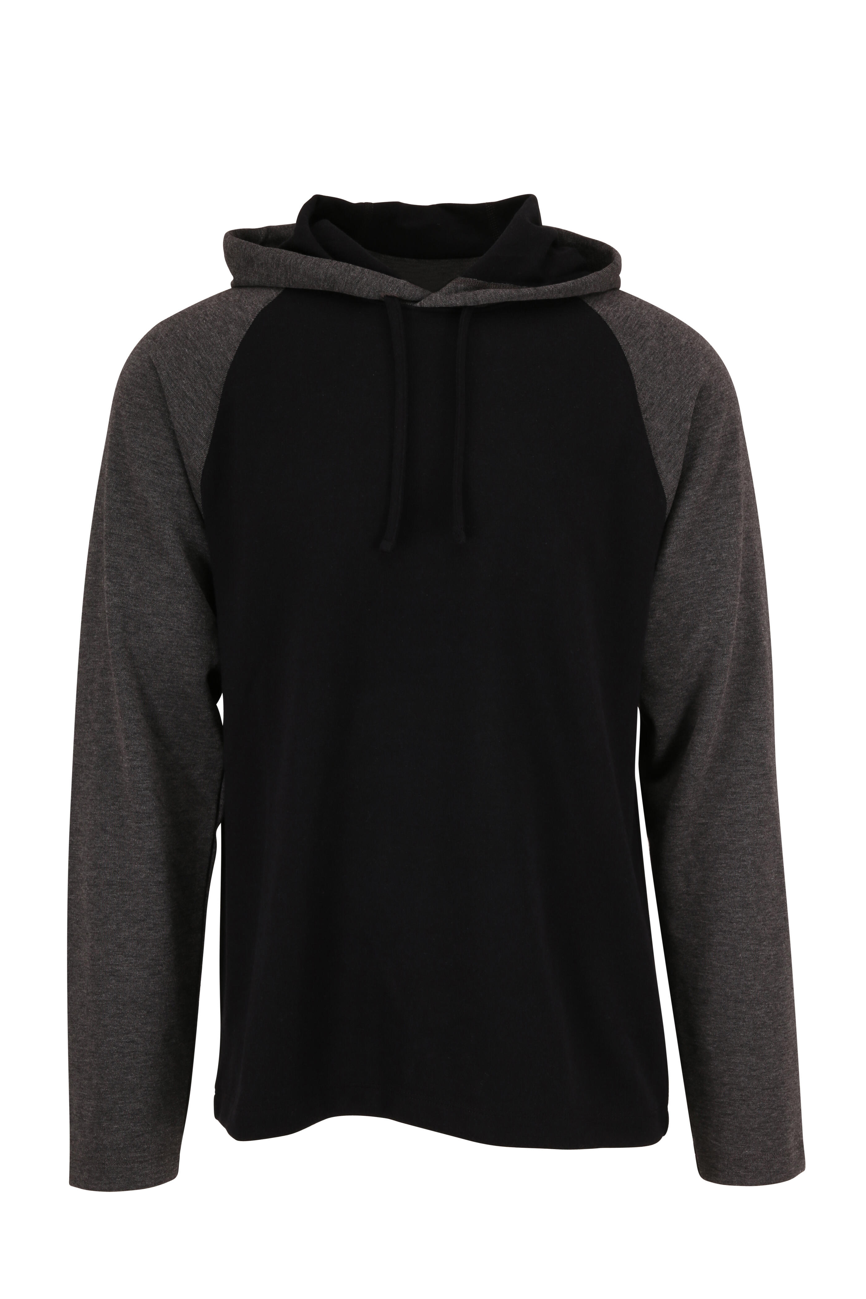 Vince Medium Gray & Black Colorblock Hoodie Mitchell Stores