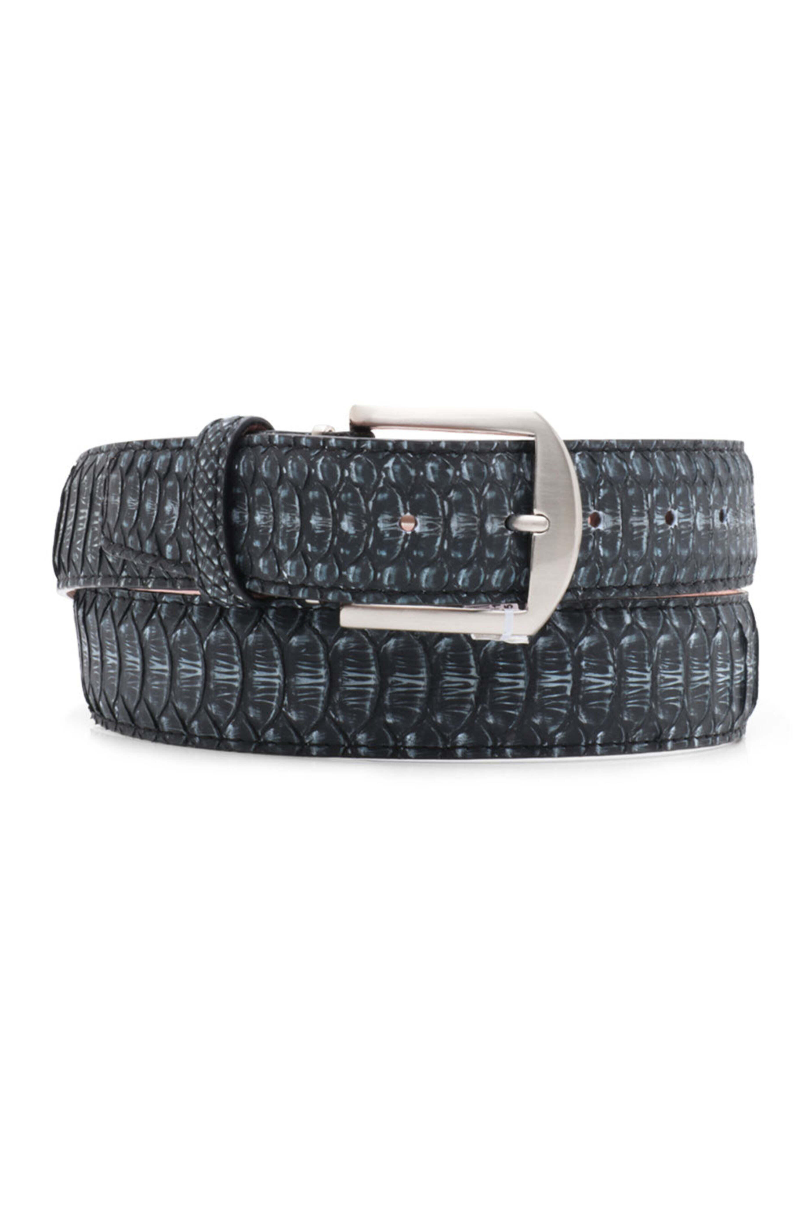 The Luxe Group, Llc Dba L.e.n - Buffed Python Belt in London Fog