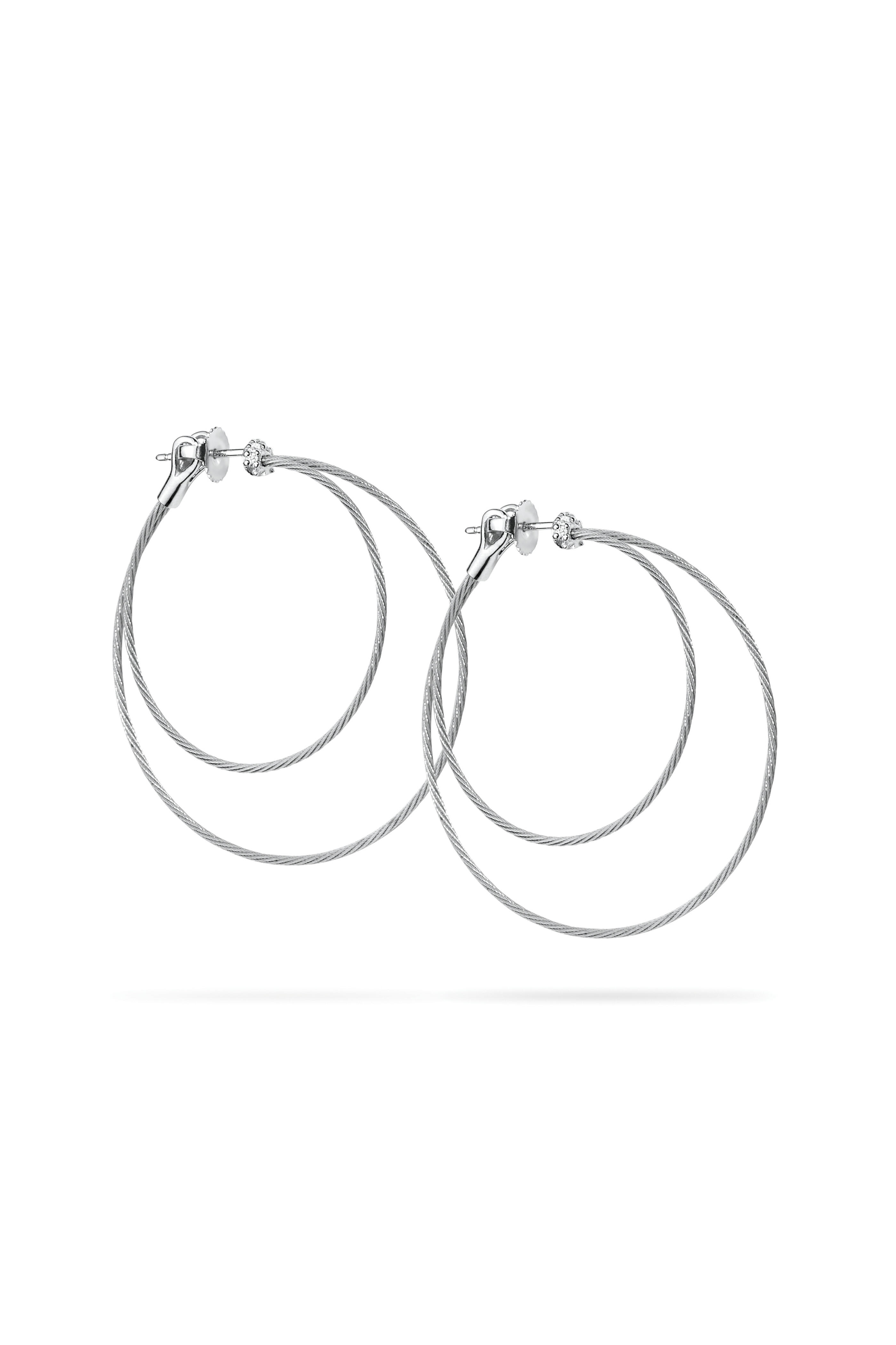 Paul Morelli - 18k White Gold Wire Hoops