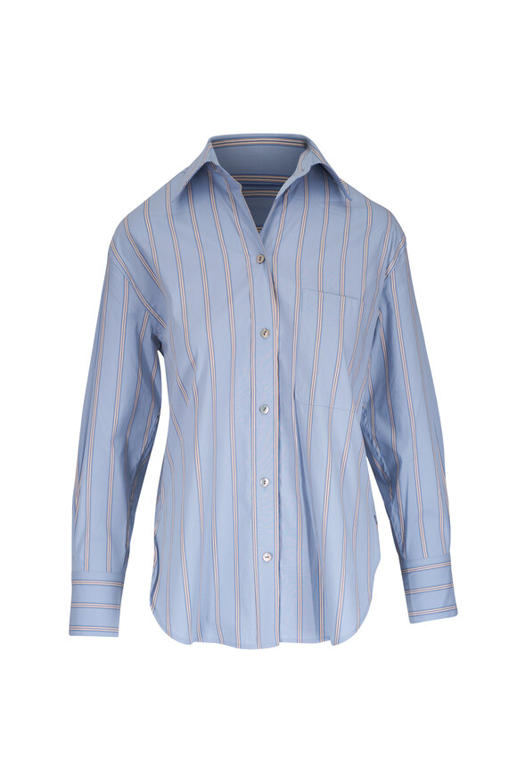Vince Del Mar Multi Stripe Button Up Shirt