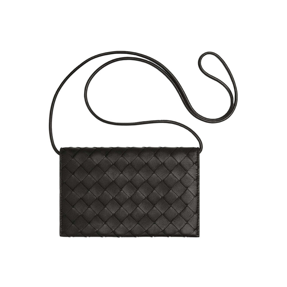 財布・小物その他 BOTTEGA VENETA WALLET (838845VCPP2 2190) Bottega Veneta - Wallet on Strap in Black | Mitchell Stores
