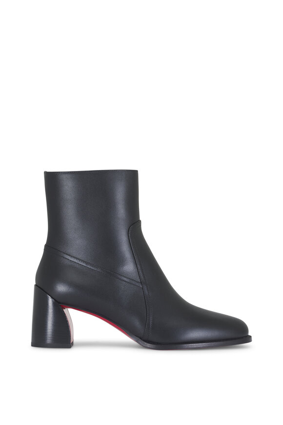 Christian Louboutin Ira Black Leather Short Boot, 55mm - view 2