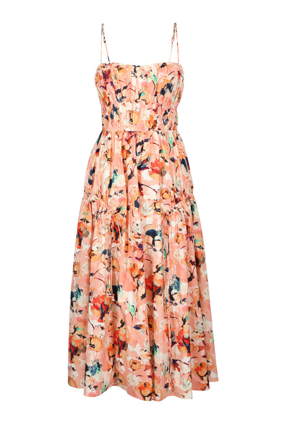 Ulla Johnson Vidri Floral Cotton Midi Dress