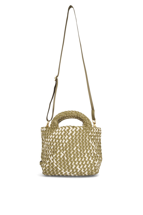 Naghedi Small St. Barths Green Double Weave Oletta Tote - view 1