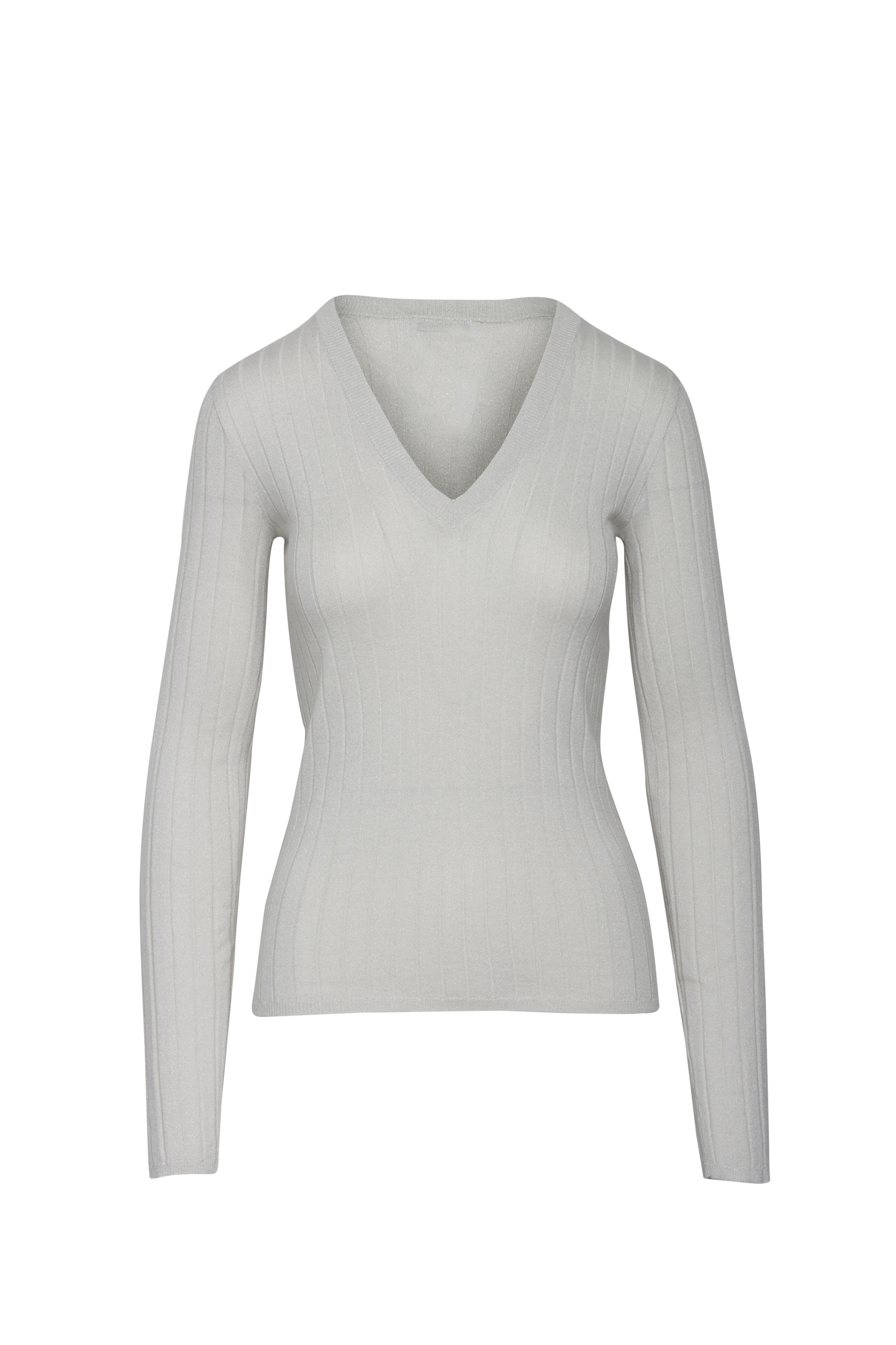 Brunello Cucinelli - Warm White V Neck Sweater